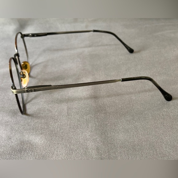 Vintage Geoffrey Beene Round Tortoise Gunmetal Eyeglass Frames 54-17-140 - Picture 4 of 9